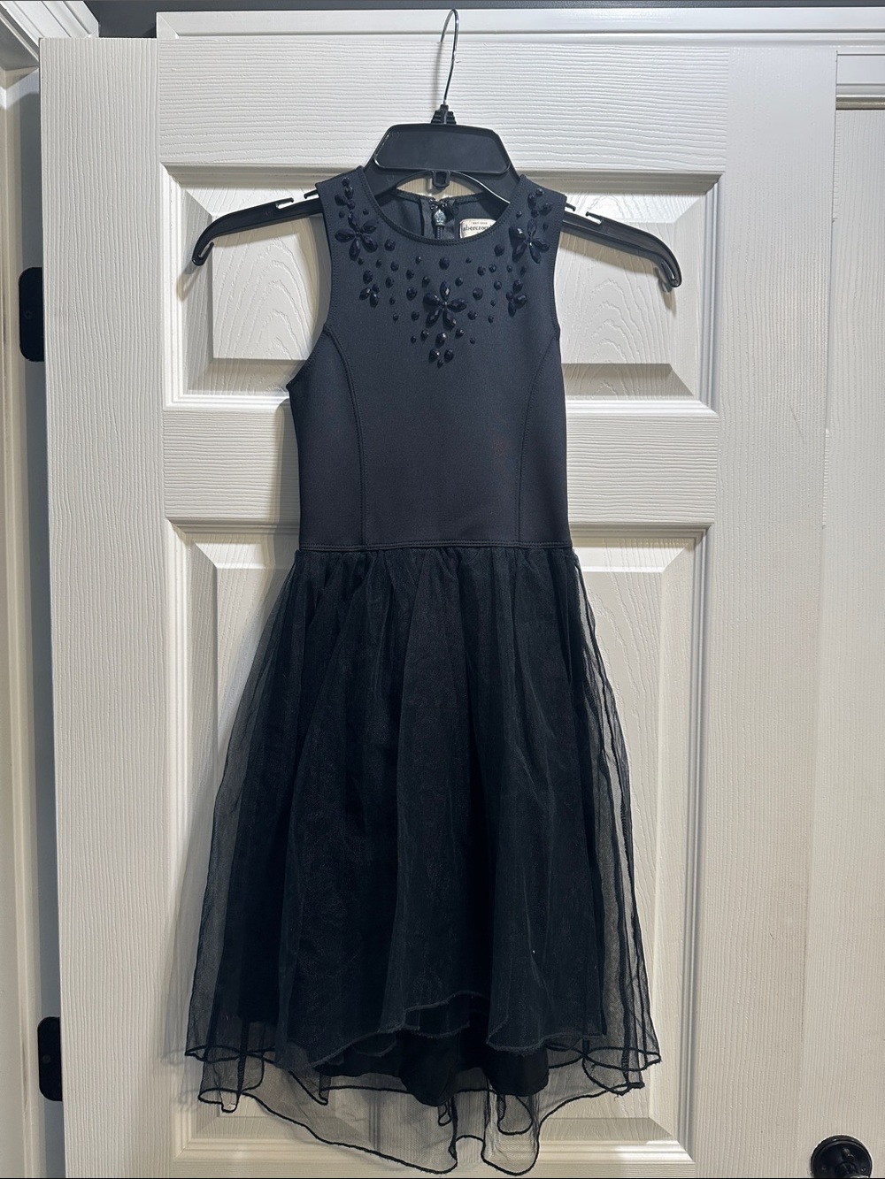 Abercrombie & Fitch Black Sleeveless Tulle Party Dress